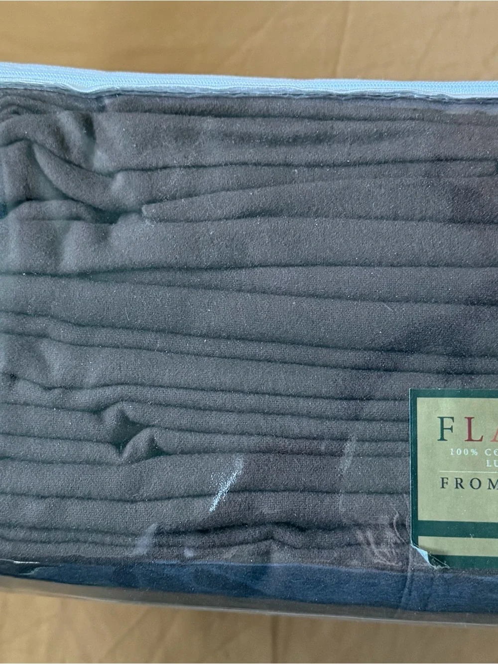 Full Sheet Set - Brown. Flannel.Never Opened. Made in Portugal.